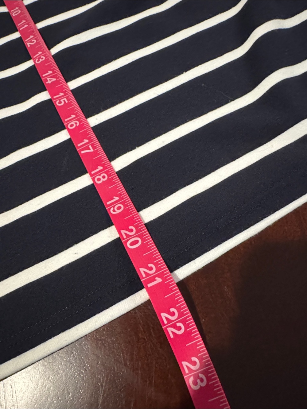 Striped Navy and White Long-Sleeve Top  Haver & Blair. XL London - Picture 6 of 7